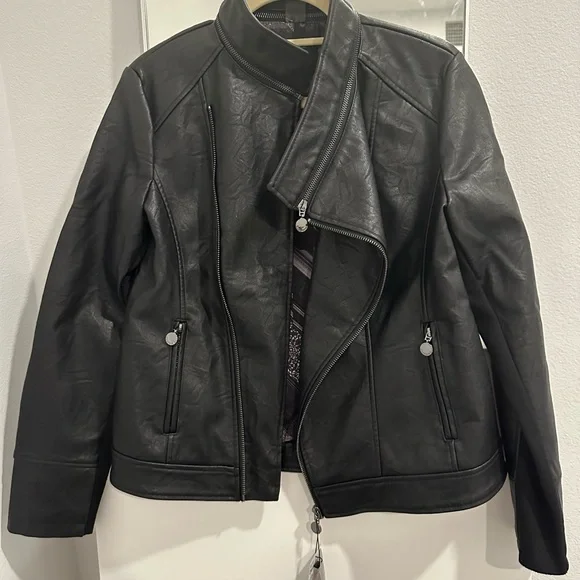 NWT Desigual Vegan Soft Leather Bomber Jacket  - LAST CHANCE - Picture 2 of 14